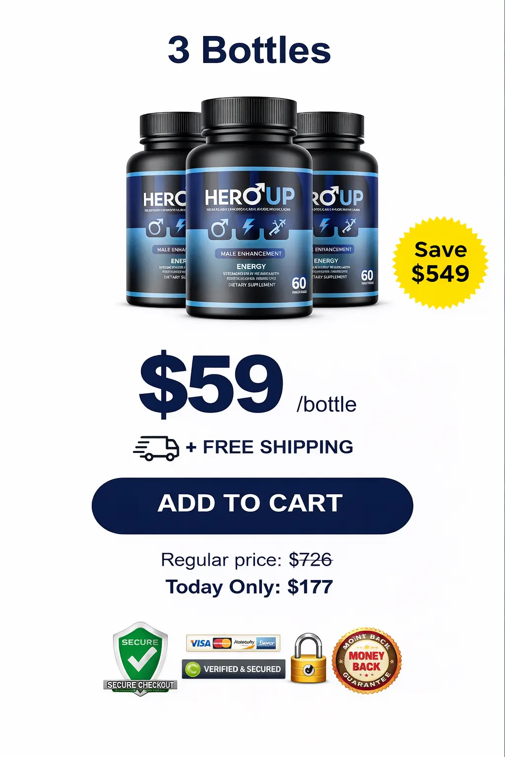 Order hero up 3 Bottles